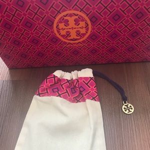 Tory Burch small dust bag. Pink/navy